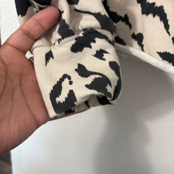 Saltwater Luxe Mock Neck Full Zip Long Sleeve Animal Print Size XS Cropped - Picture 6 of 8